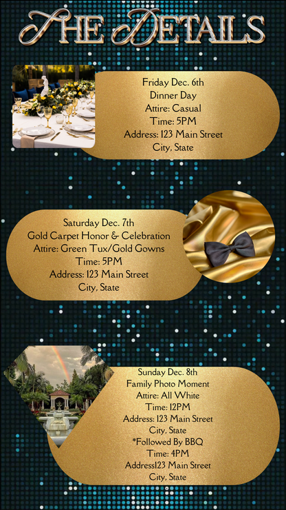 Birthday Dinner Celebration Video Invitation | Digital Luxe Party Invite | Editable Online Template