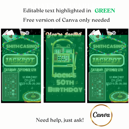 Animated Jackpot Casino Night Video Invite – Poker Party Animated Template Evite
