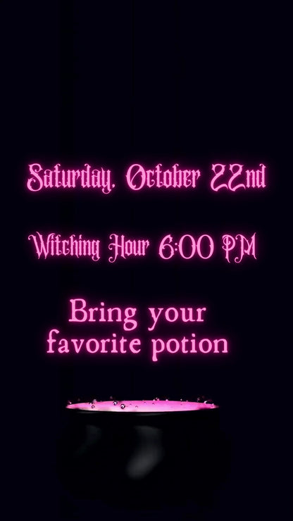 Editable halloween era party party video invitation displayed on a mobile phone, featuring an animated vertical digital invite with music, created in Canva. This premium video invitation template is designed for sharing by text, email, and social media and works with an interactive RSVP website for easy guest response tracking.