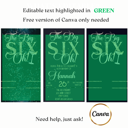 Black and gold animated birthday video invitation