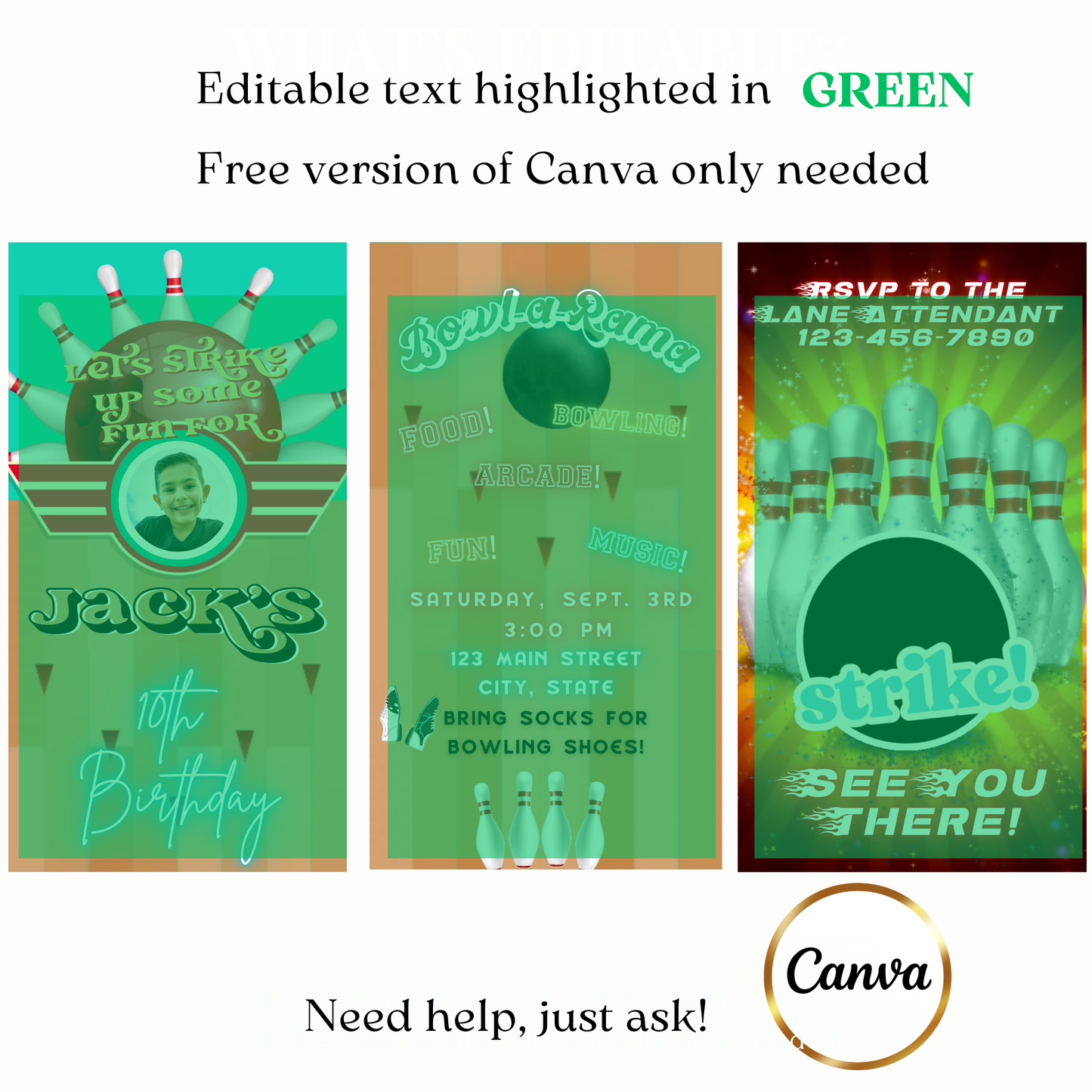 Lets Strike Up Some Fun Birthday Invite MP4 Invite