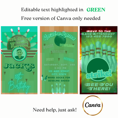 Lets Strike Up Some Fun Birthday Invite MP4 Invite