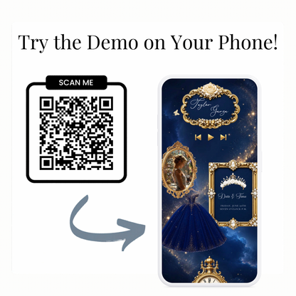 Navy and Gold Website Invitation with RSVP tracking