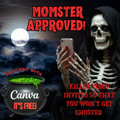 Halloween Video Invitation | Monster Animated Invite | Editable Halloween Bad and boozy Mobile Evite