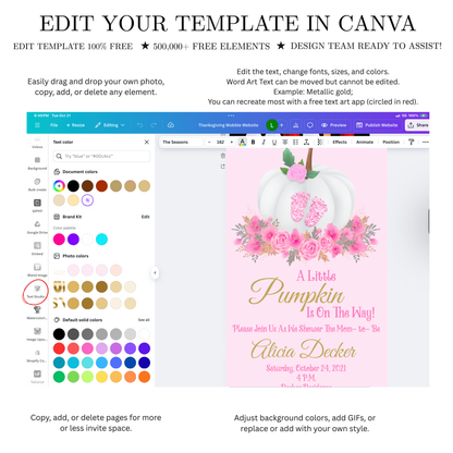 Baby Shower Video Invitation | Little Pumpkin Party Invite