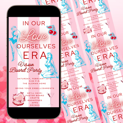 In my Love Era Valentines Party Video Invitation | Editable Canva Evite Template