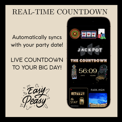 Las Vegas Website Invitation | Las Vegas RSVP Itinerary Website | Canva Website Template