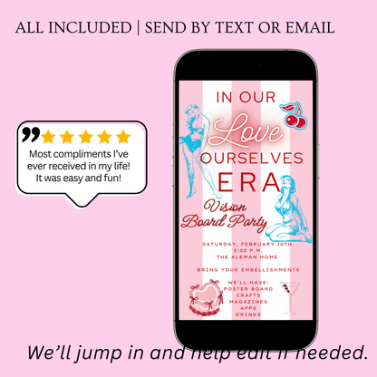 In my Love Era Valentines Party Video Invitation | Editable Canva Evite Template