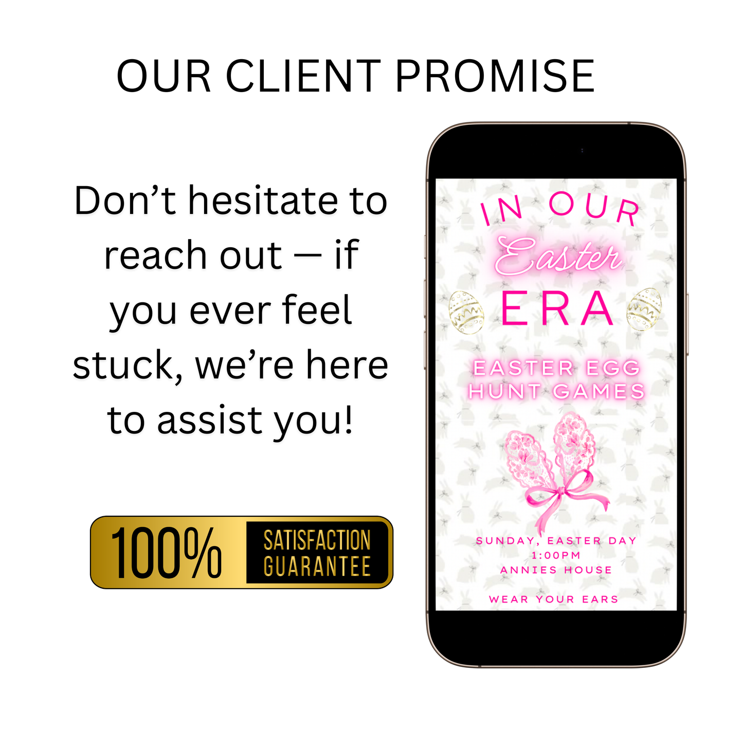 Easter Video Invitation, In my Easter Era Animated Invite, Digital Canva Template