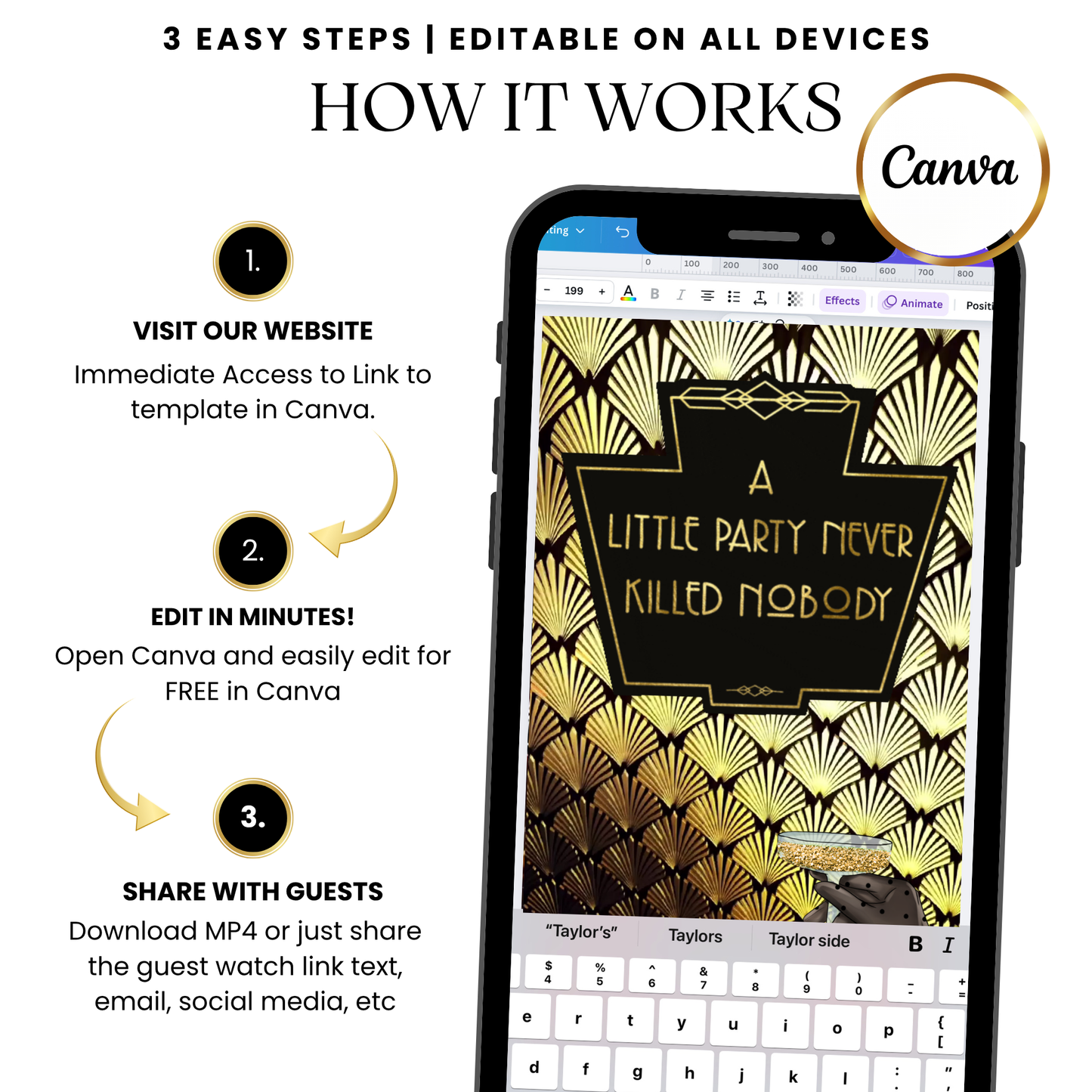 Great Gatsby Party Video Invitation