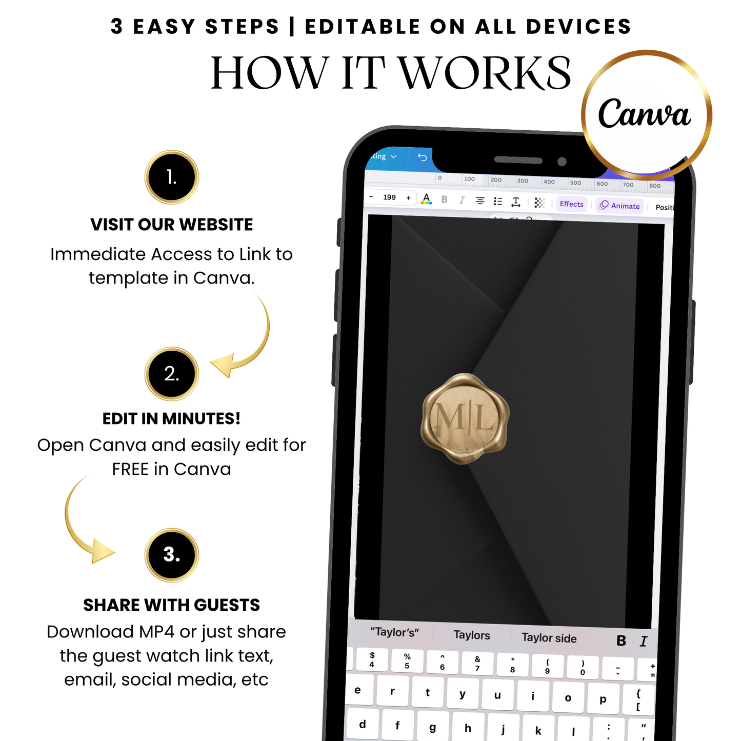 Save the date engagement video invitation template