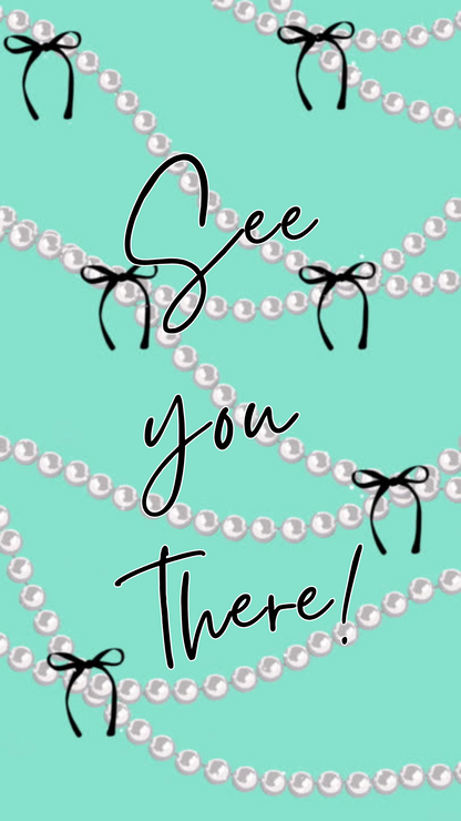 Animated Breakfast at Tiffany’s MP4 video invitation with elegant design