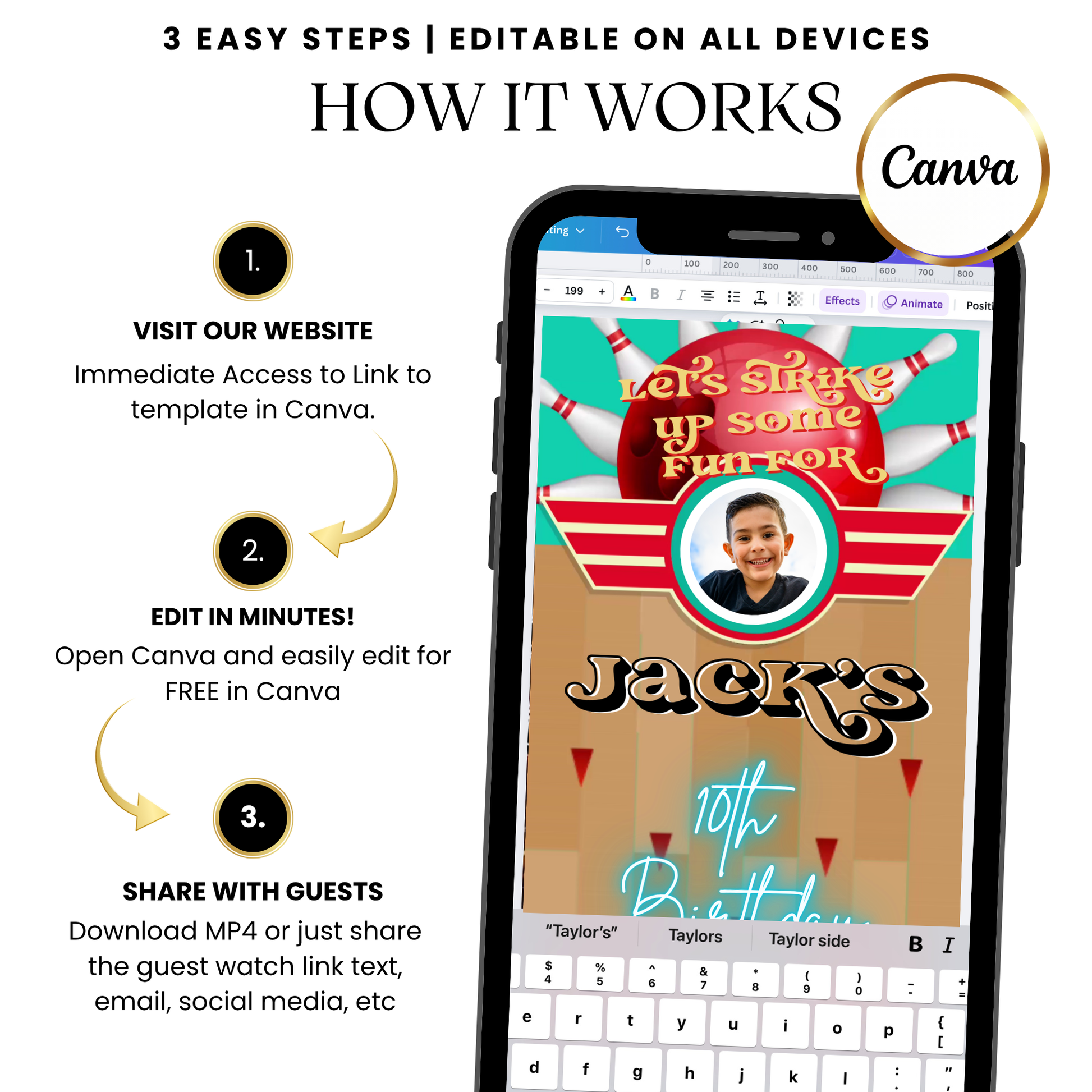 Bowling Party Video Invitation