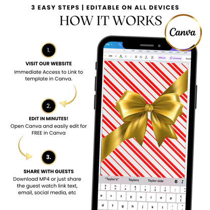 String lights wooden video invitation template