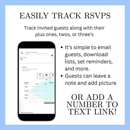 Cinderella Quinceanera Website Invite |  Sweet 15 16 Evite RSVP tracker Video Invitation | Canva Template