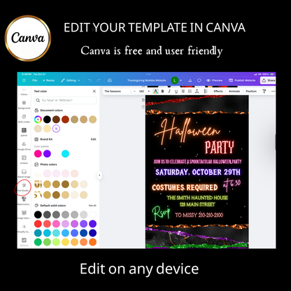 Halloween-Videoeinladung, sexy animierte Halloween-Einladung, bearbeitbare mobile Halloween-Party-Einladung