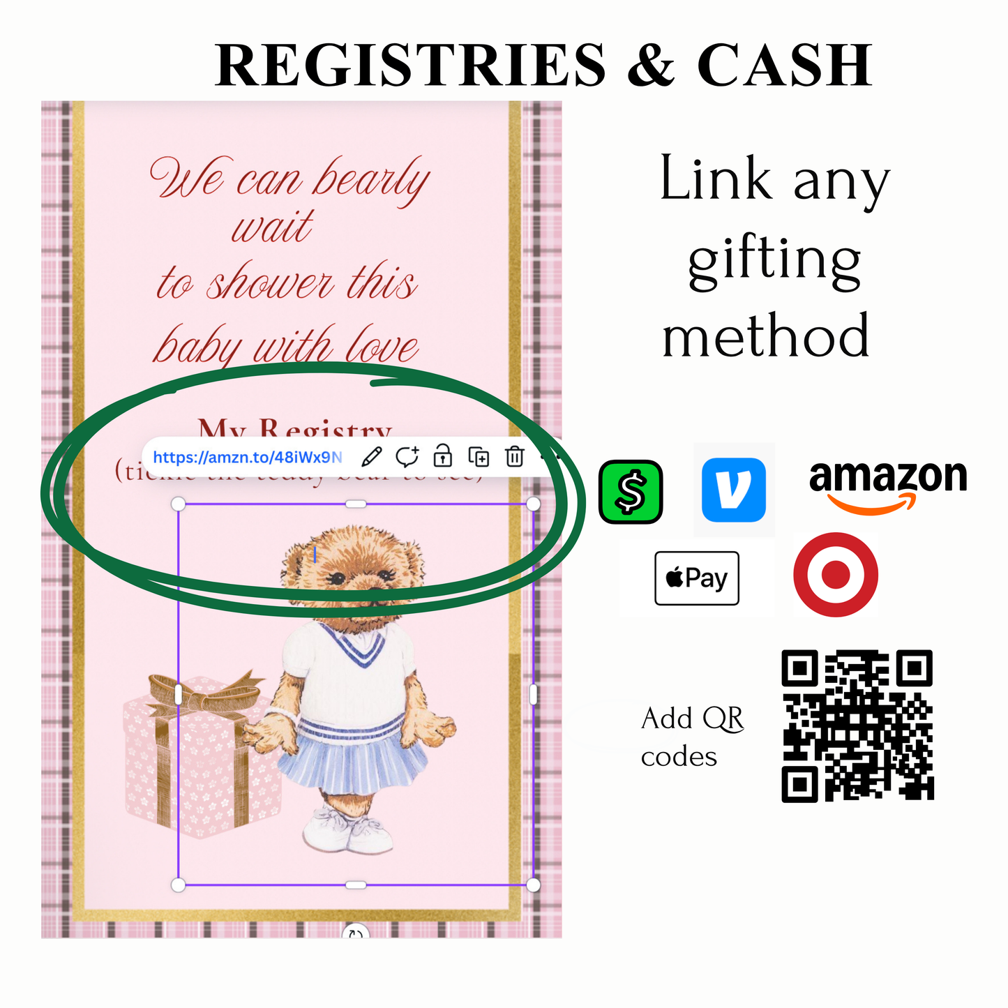 Pink Polo Ralph Lauren Baby Shower Invitation Website | Animated Classic Polo Girl Baby Shower Invite with Rsvp tracking