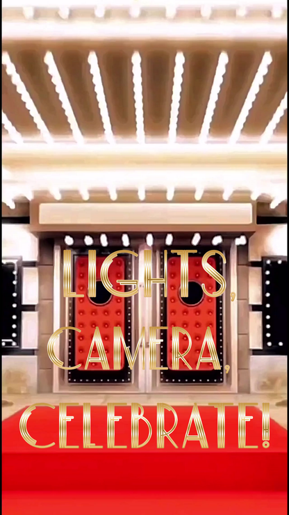 Online editable Hollywood red carpet video party invite