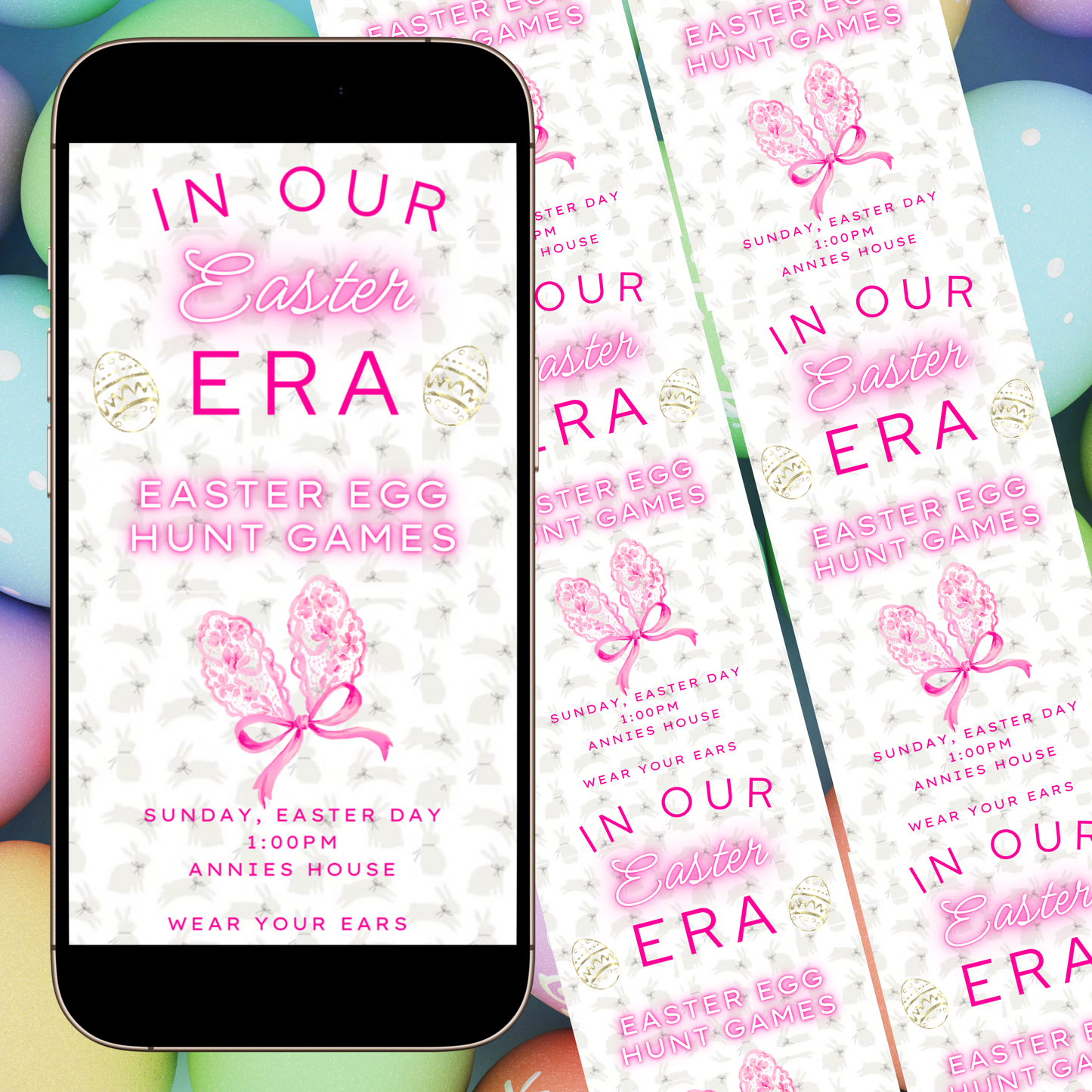 Easter Video Invitation, In my Easter Era Animated Invite, Digital Canva Template