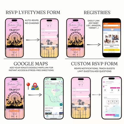 Coachella Video Invitation | Mobile Music Festival RSVP Website Animated Invite | Digital Invite Template