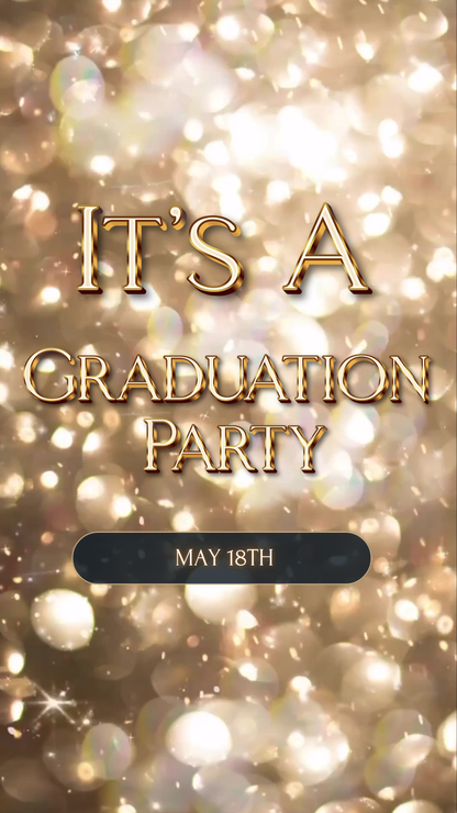 Achievement celebration bokeh digital invite template