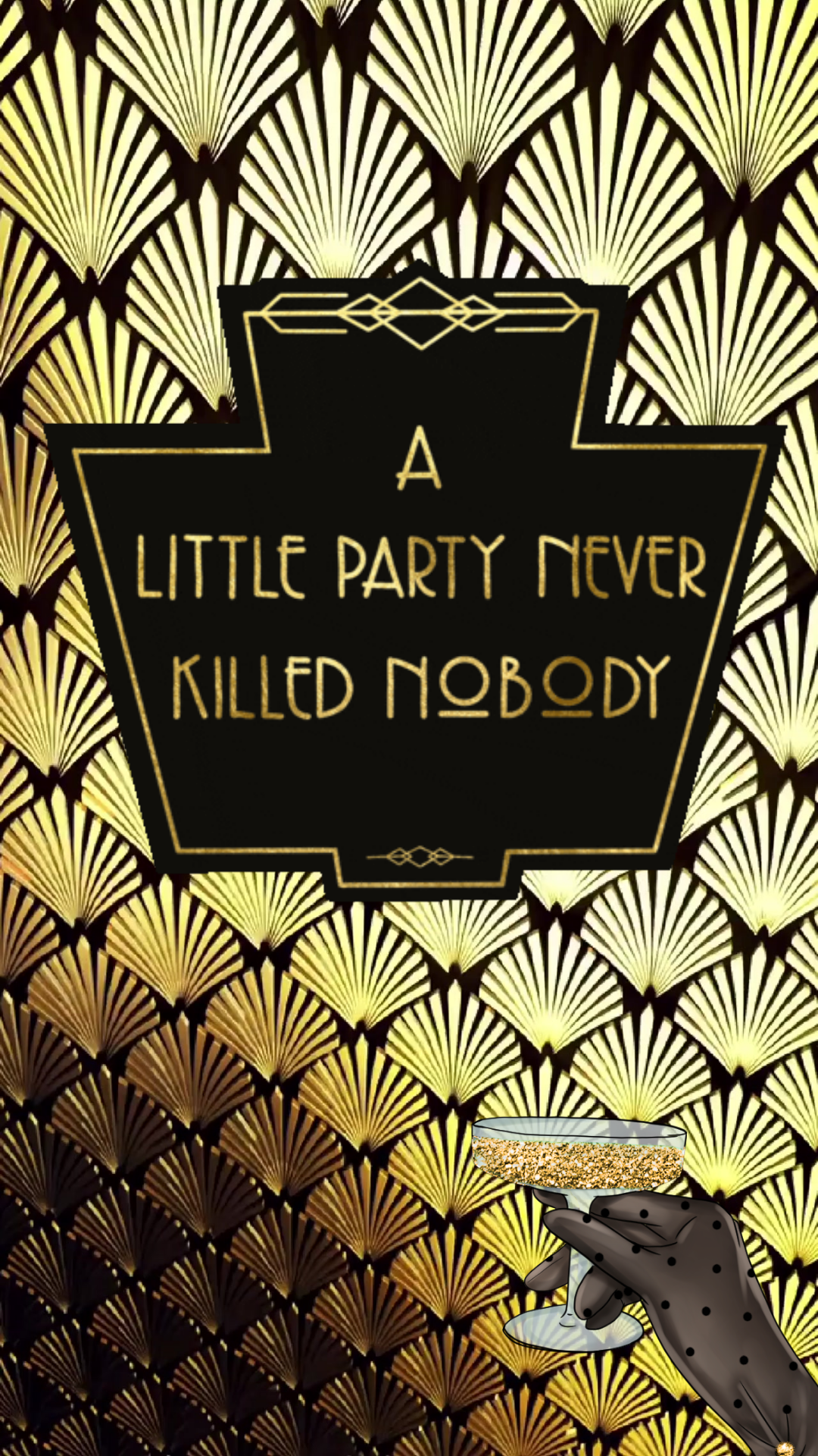 Roaring 20s Gold Art Deco Theme for Mobile Sharing