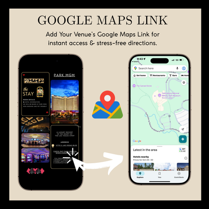 Las Vegas Website Invitation | Las Vegas RSVP Itinerary Website | Canva Website Template