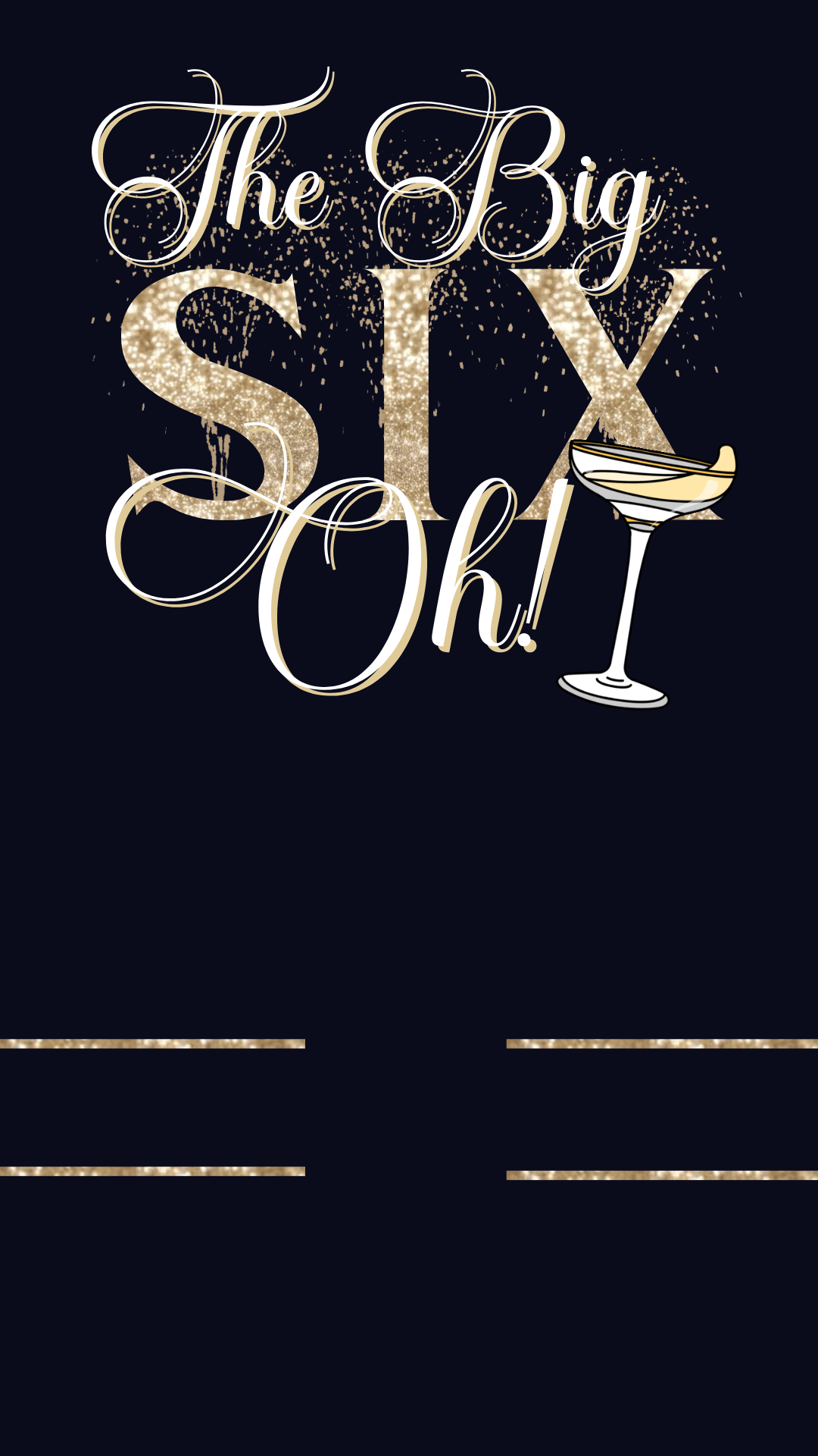 Elegant gold glitter 60th birthday video invitation