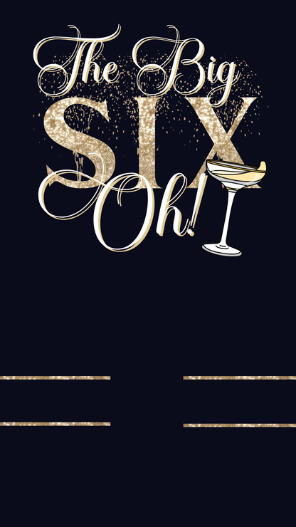 Elegant gold glitter 60th birthday video invitation