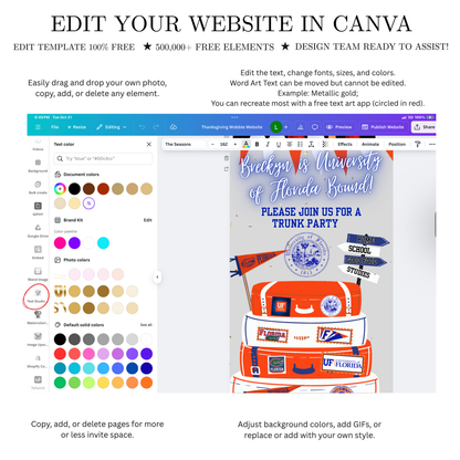 University of Florida College Send Off Video Invitation | Editable Canva Template