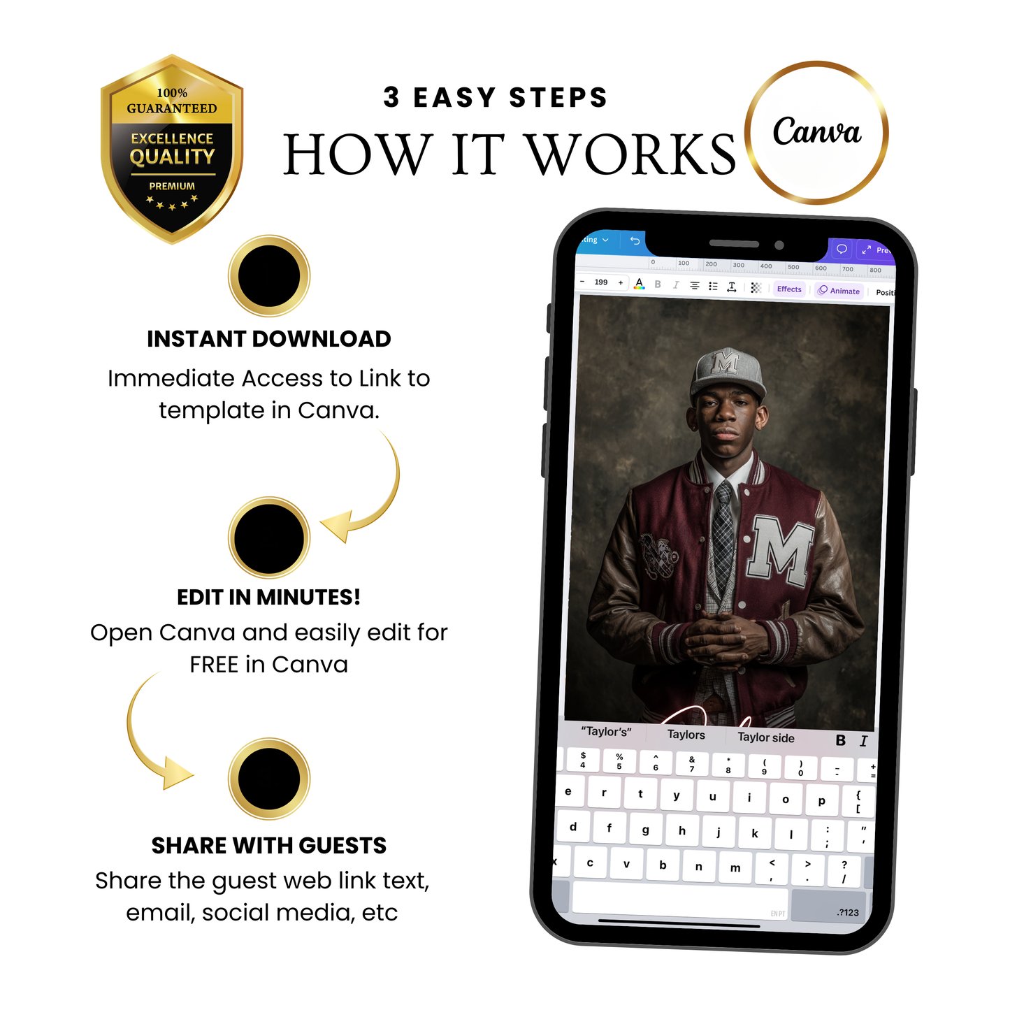 Graduation Party Video Invitation | Maroon Graduation RSVP Invite | Editable Online RSVP Evite Canva Template