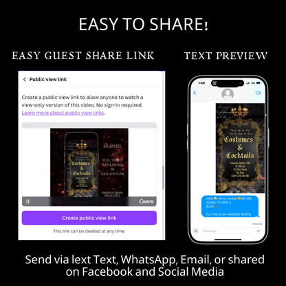 Halloween-Videoeinladung, Einladung zu Gothic-Cocktails und Kostümen