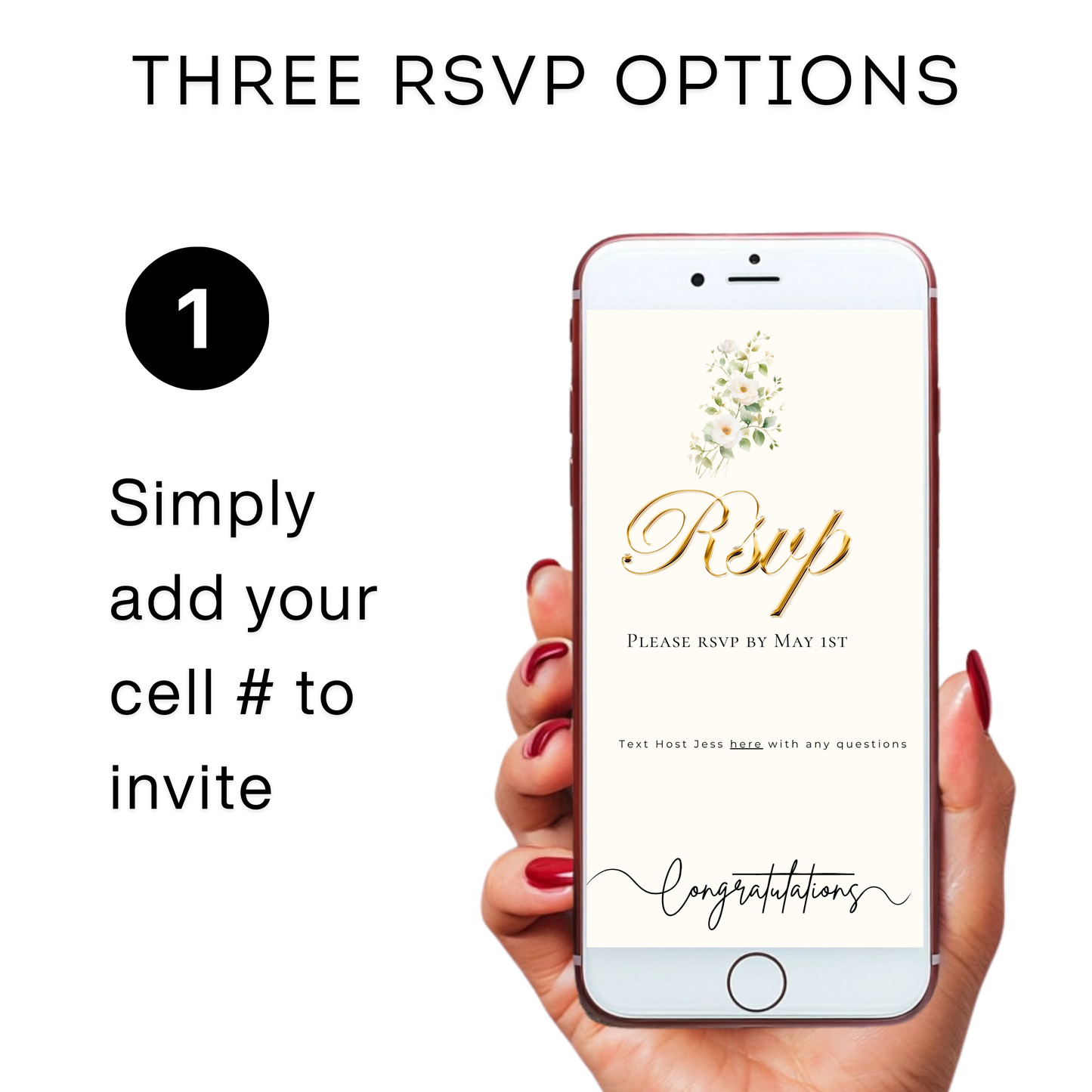 Graduation Party Video Invitation | Spring Floral Graduation Invite for Her | Editable Online RSVP Evite Canva Template