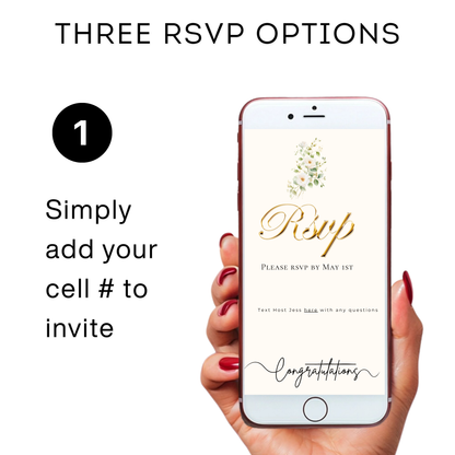 Graduation Party Video Invitation | Spring Floral Graduation Invite for Her | Editable Online RSVP Evite Canva Template