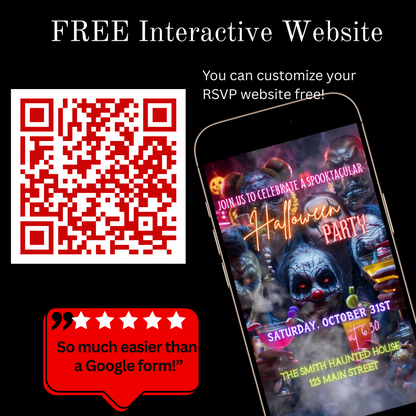 Halloween Video Invitation | Monster Animated Invite | Editable Halloween Bad and boozy Mobile Evite