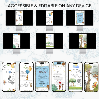 Winnie the Pooh Baby Shower Invite Website with RSVP