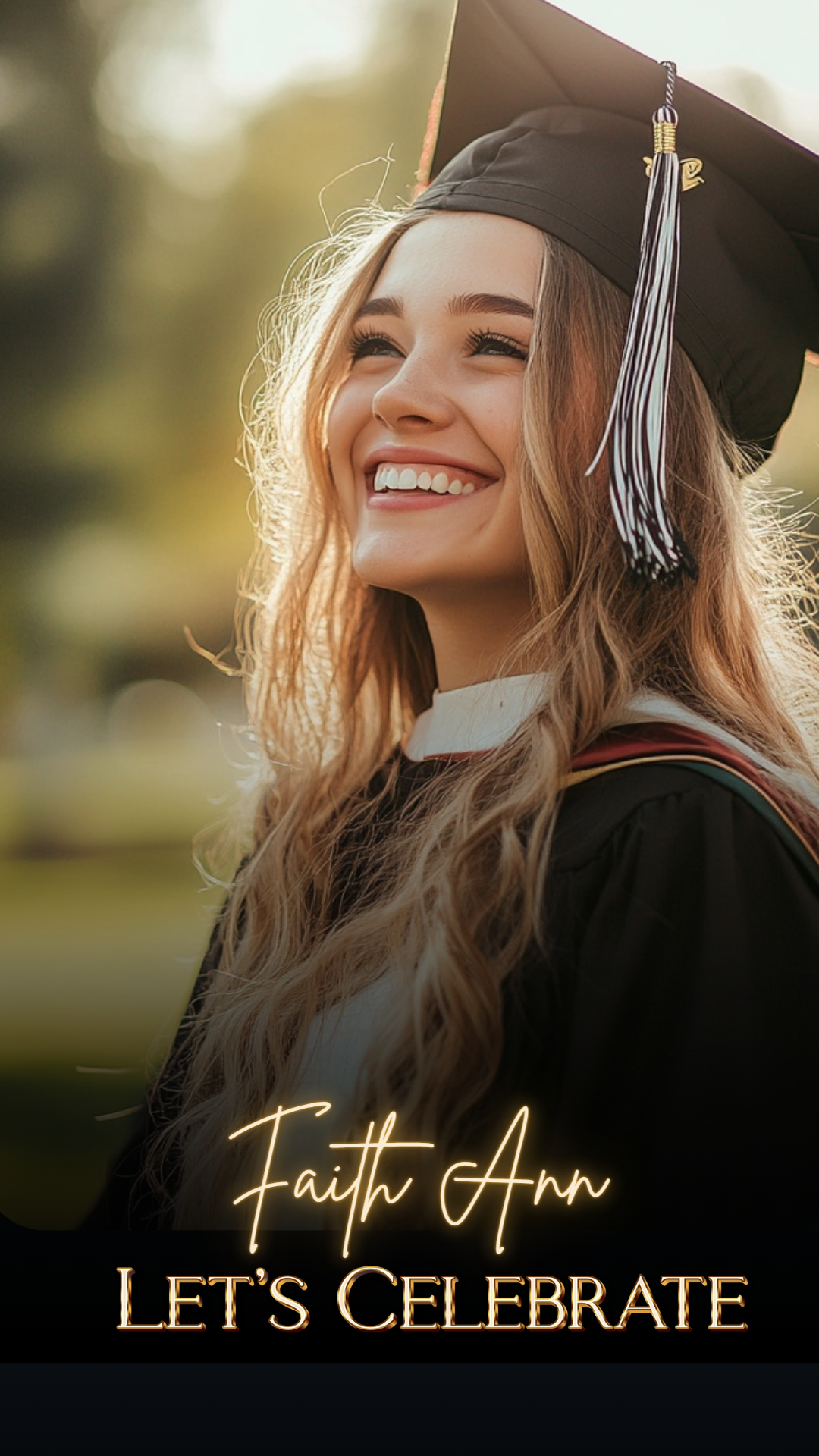 Customizable golden lights elegant video invitation