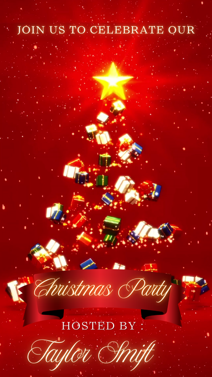 Animated flying gift video invitation box theme