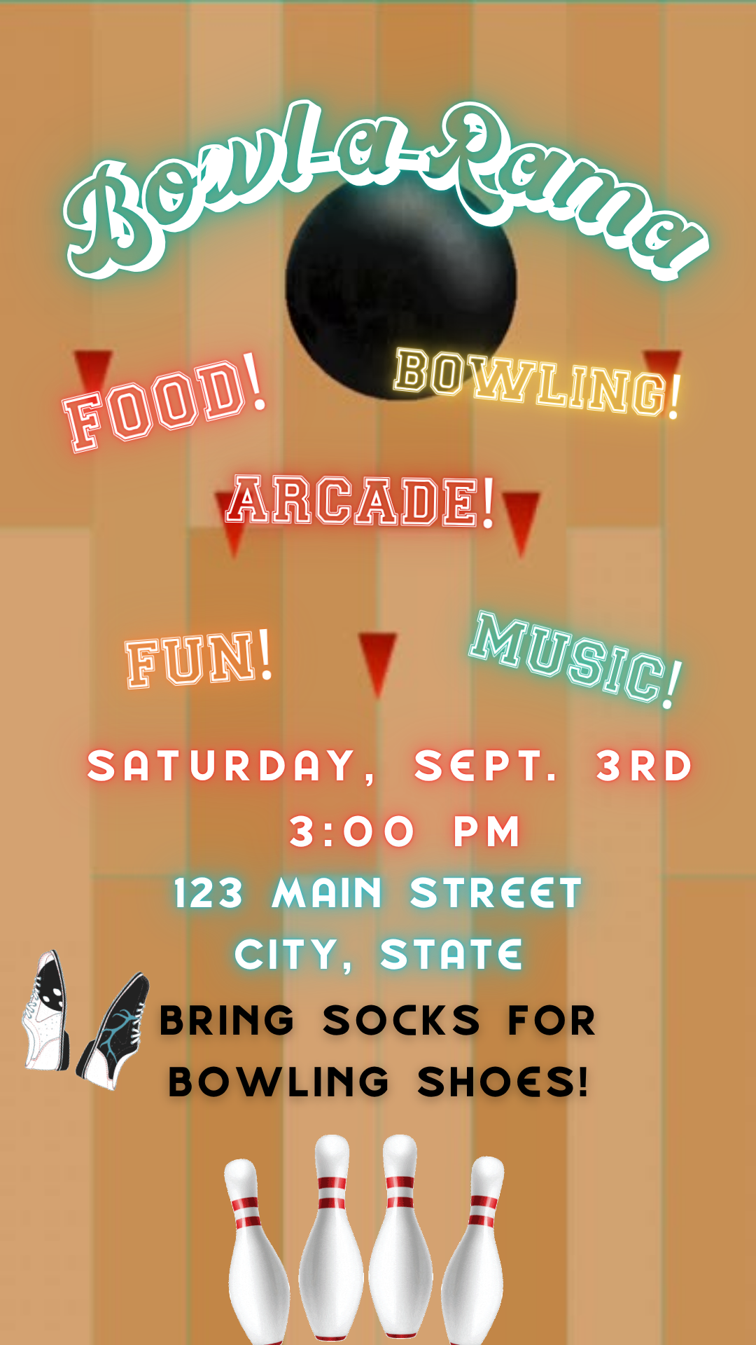 Animated Bowling Party Video Invitation