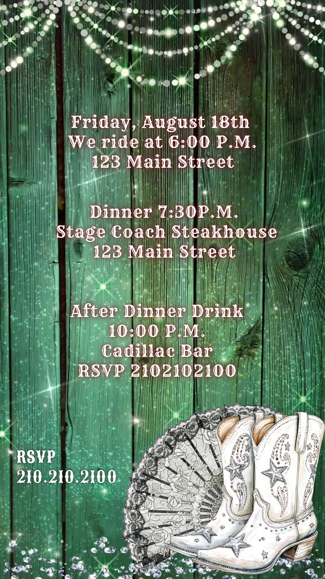 Animated Country Western Birthday Video Invitation