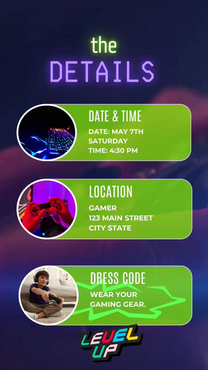 Neon Controller Theme Animated Evite Evite