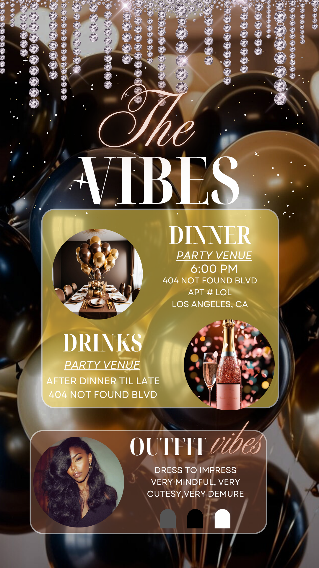 Black and Gold Graduation Video Invite WhatsApp Video