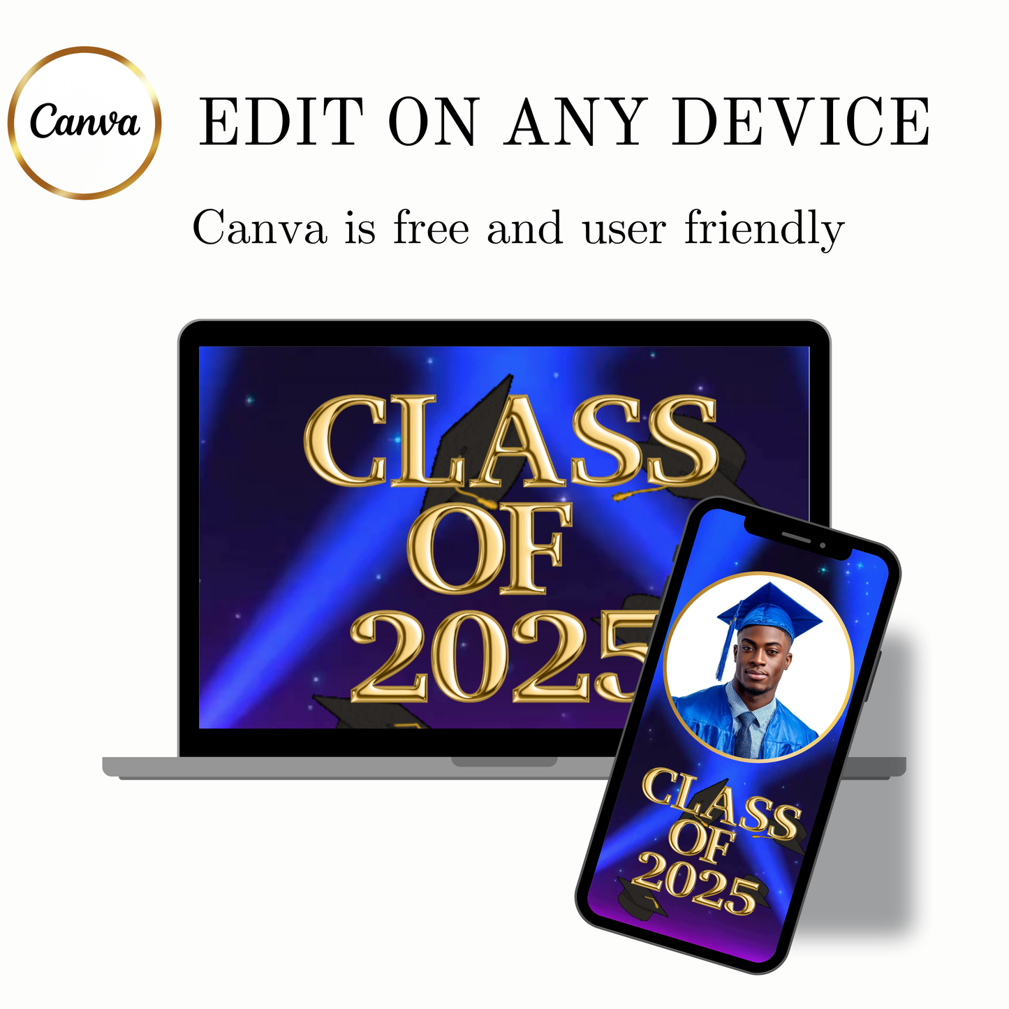 2026 Graduation Video Invitation |Editable Grad Animated Invite | Canva Video Evite Template