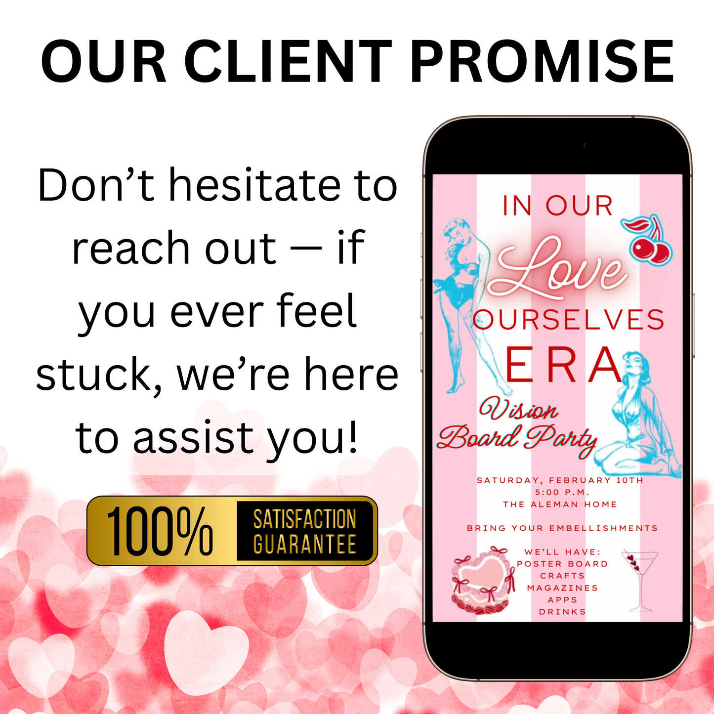 In my Love Era Valentines Party Video Invitation | Editable Canva Evite Template