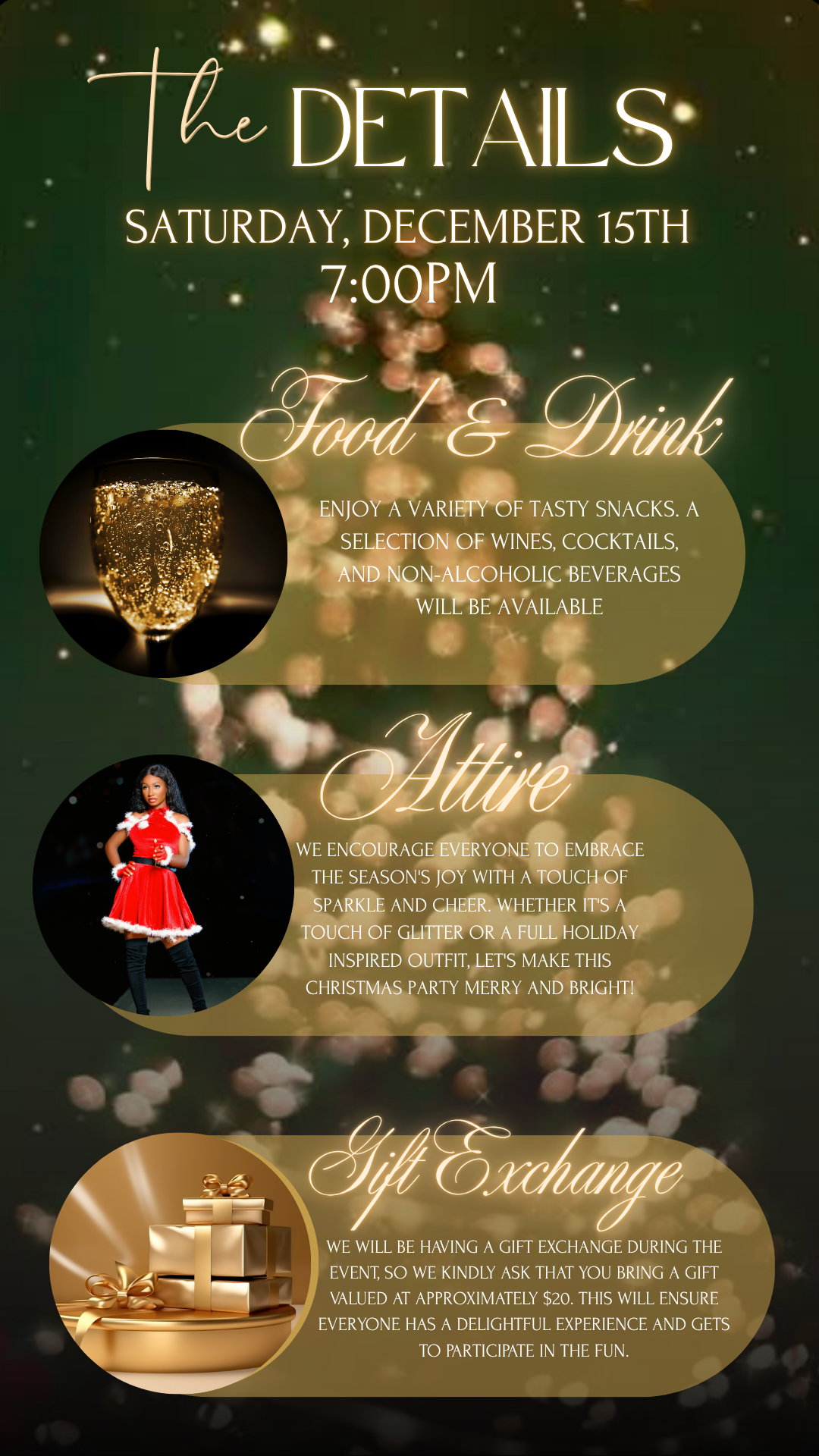 Editable wooden holiday video invite string lights