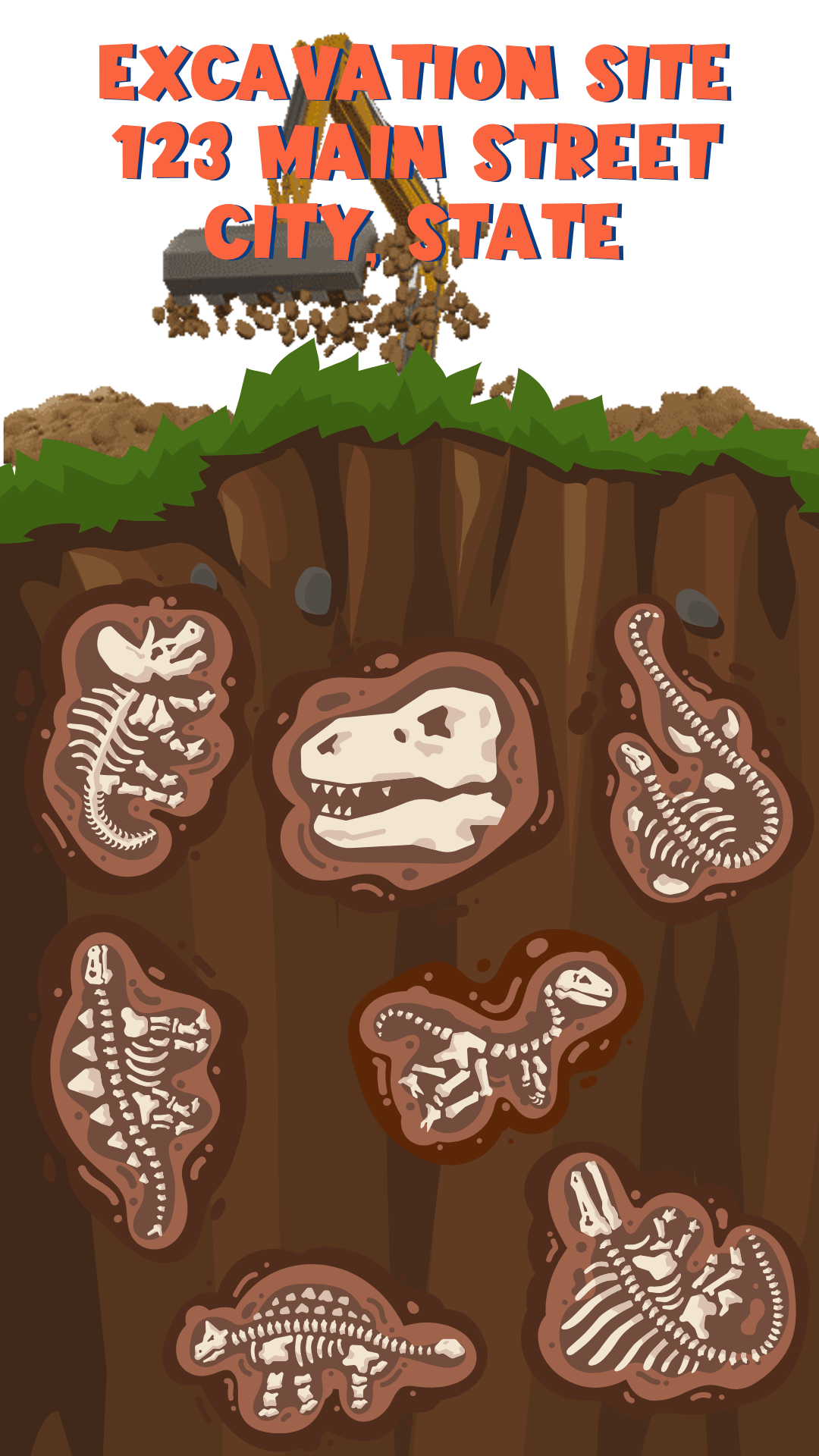 Digital jungle dinosaur celebration video invite