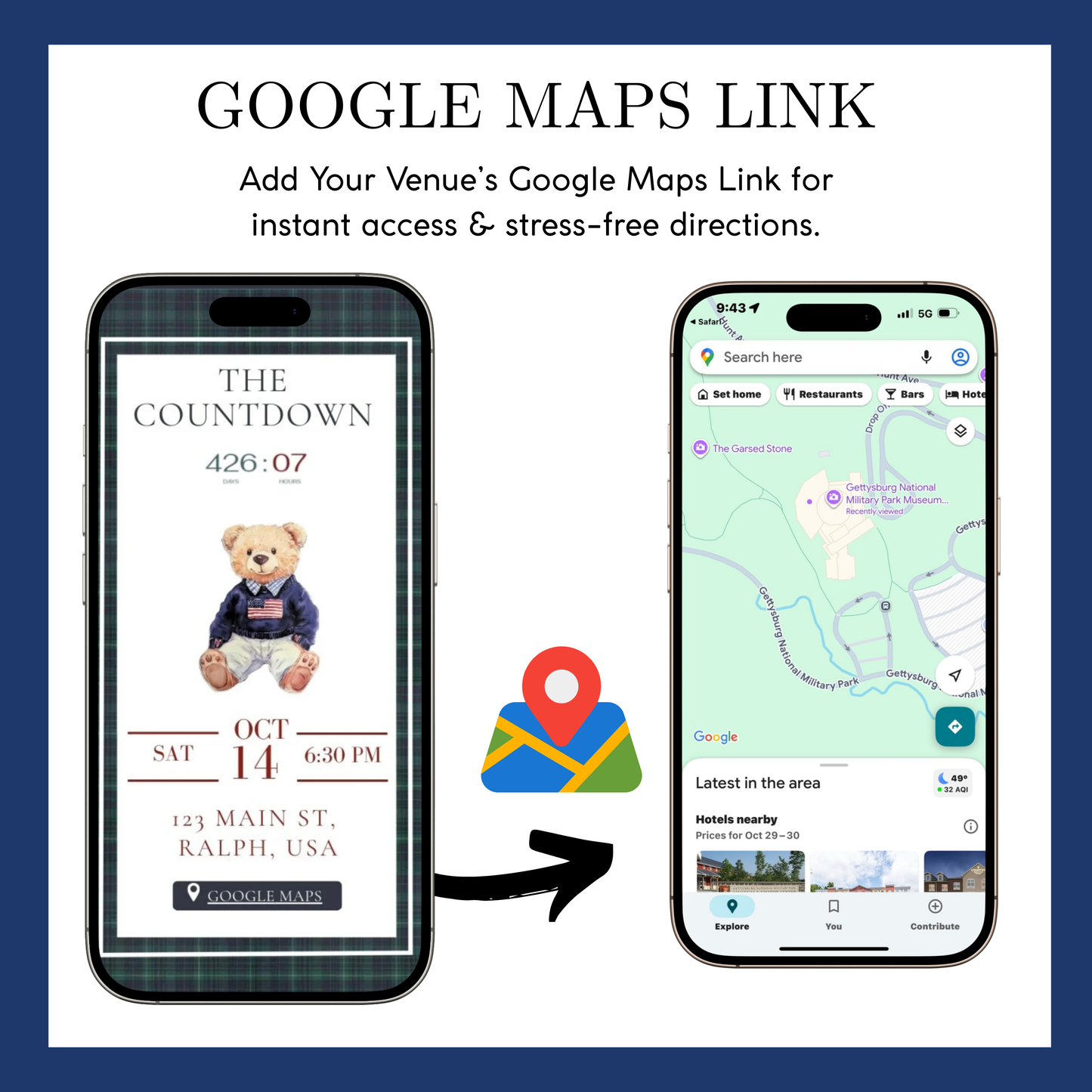 Polo Bear Baby Shower Invitation Website | Animated Baby Shower Invite with Rsvp tracking