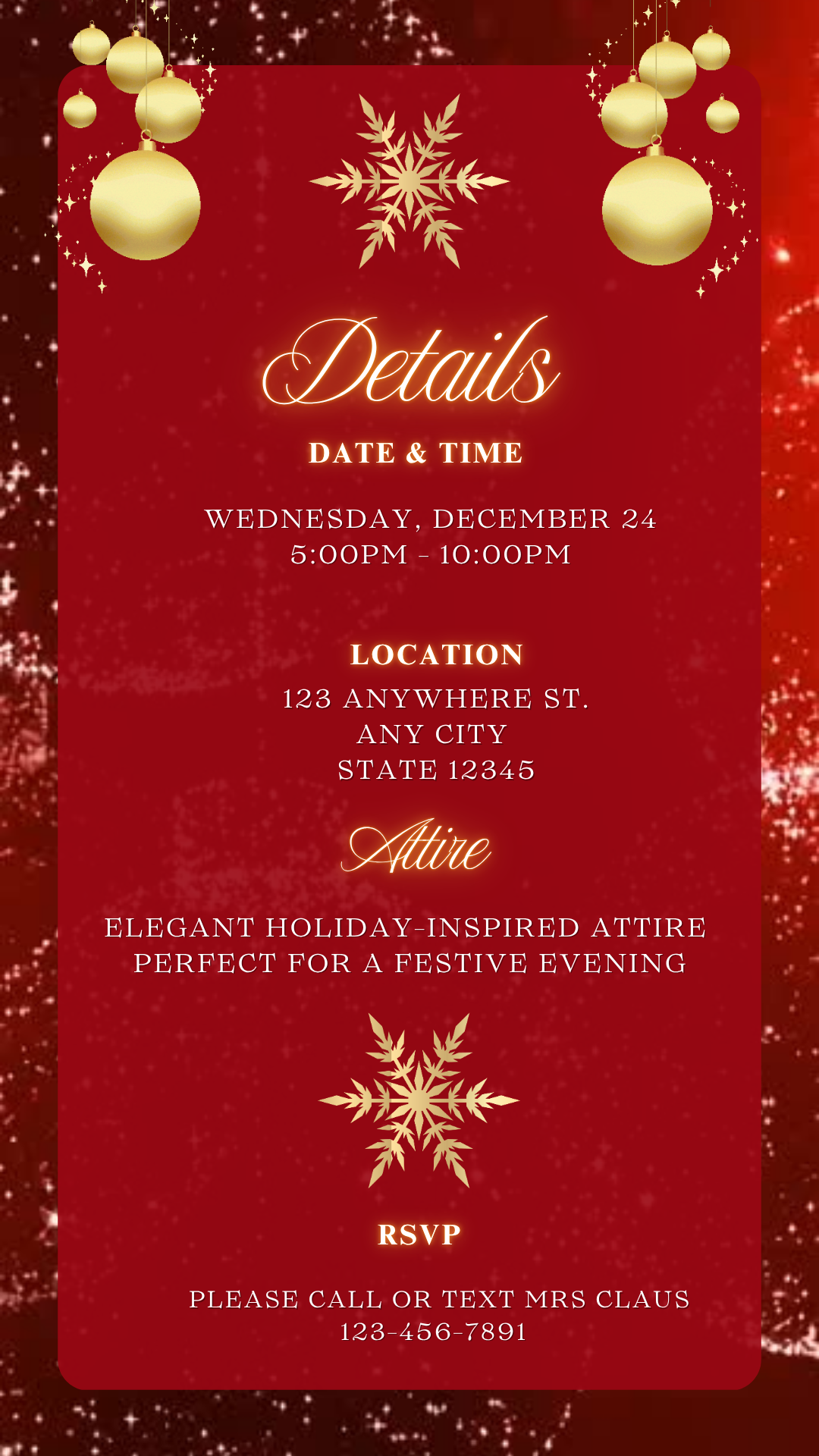 Editable holiday video invite flying gift box