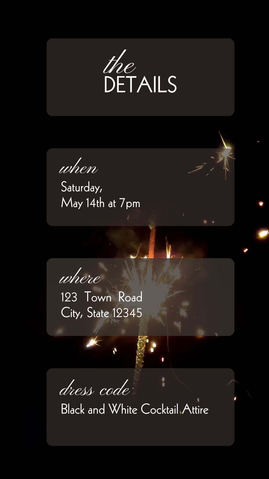 Elegant Twenty Fine Birthday Party Video Invite WhatsApp Video