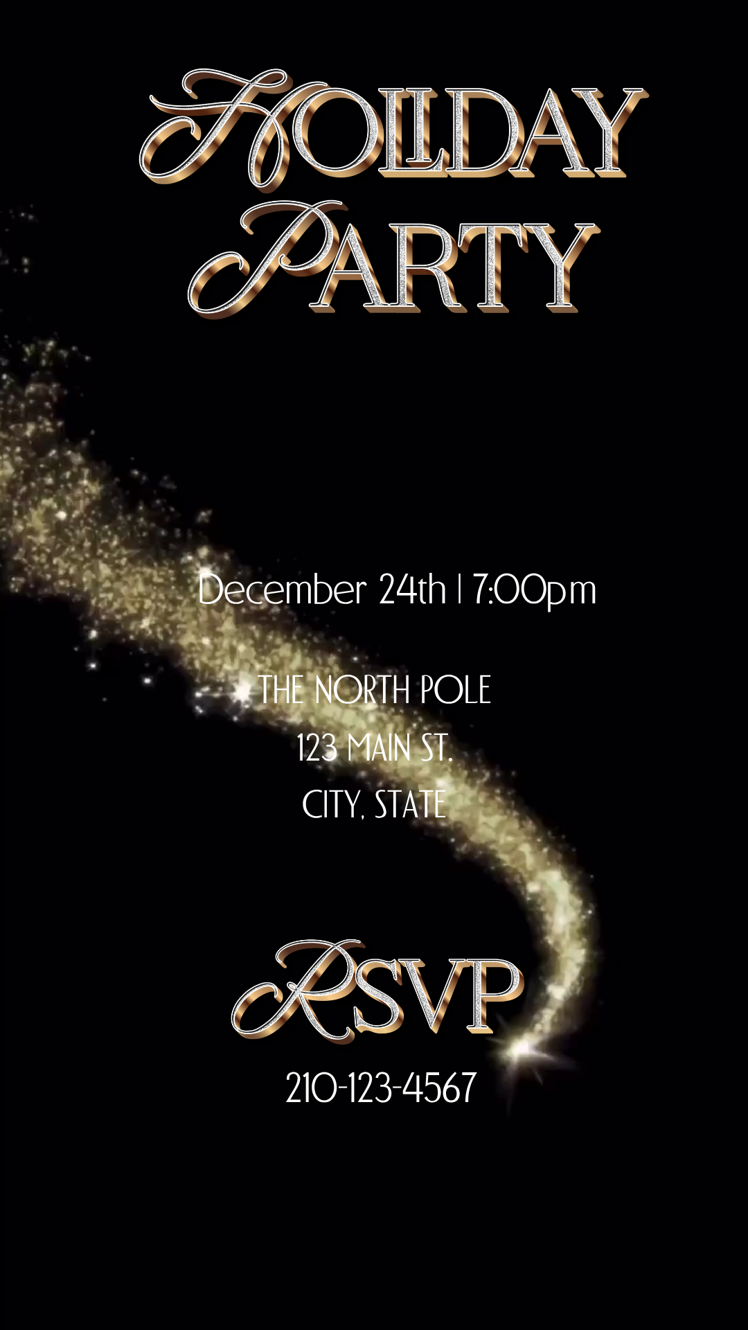 Favorite Things Holiday Party Video Invitation – Elegant Christmas Celebration Evite WhatsApp Video